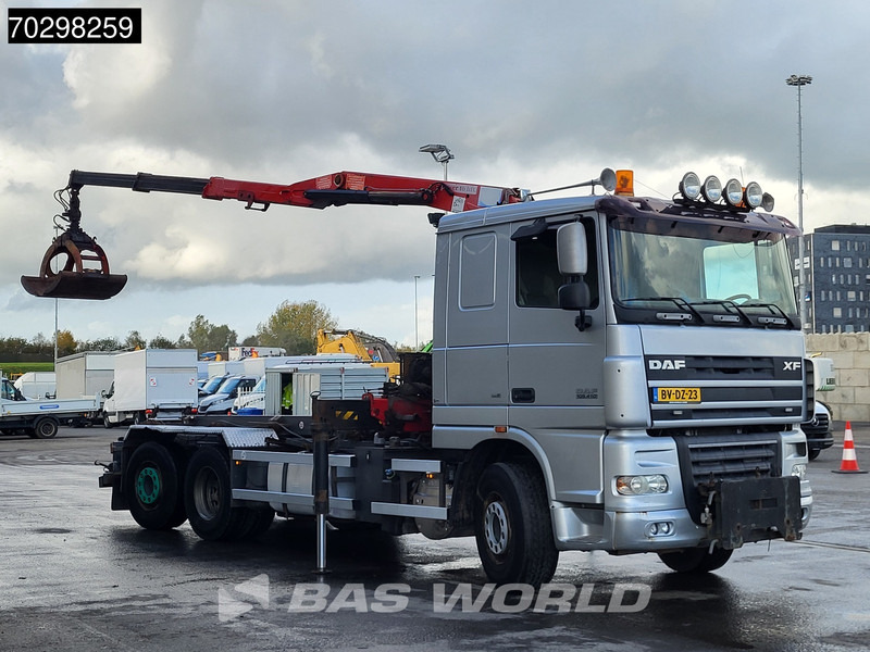 DAF XF105.410 XF 6X2 NL-Truck HMF 1643 Z2 Crane 24T Container system Lift+Steering-Axle Euro 5 - Kravas automašīna - kabeļu sistēma, Kravas auto ar manipulatoru: foto 3 DAF XF105.410 XF 6X2 NL-Truck HMF 1643 Z2 Crane 24T Container system Lift+Steering-Axle Euro 5 - Kravas automašīna - kabeļu sistēma, Kravas auto ar manipulatoru: foto 3