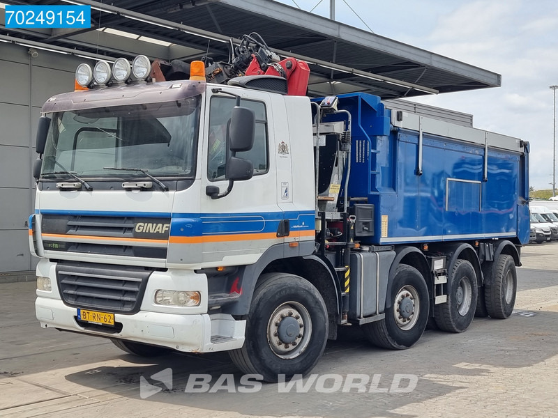 Ginaf X4243TS 8X4 NL-Truck HMF1643-Z Crane 17m3 Ruizeveld Tipper Big-Axle Lift+Lenkachse - Kravas automašīna pašizgāzējs, Kravas auto ar manipulatoru: foto 1 Ginaf X4243TS 8X4 NL-Truck HMF1643-Z Crane 17m3 Ruizeveld Tipper Big-Axle Lift+Lenkachse - Kravas automašīna pašizgāzējs, Kravas auto ar manipulatoru: foto 1