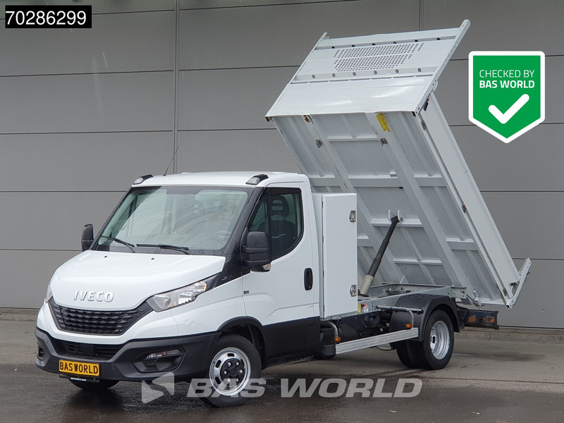 Automašīna ar kravas platformu Iveco Daily 35C14 Open Laadbak met Kist Dubbellucht 3,5t Trekhaak Airco Cruise Euro6 Pritsche Pickup Open Box 2m3 A/C Towbar Cruise control: foto 1
