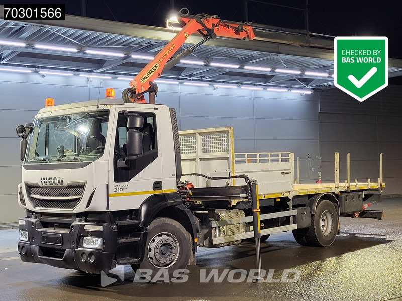 Iveco Stralis 310 4X2 Palfinger PK 12002 EH Kran Crane Steelsuspension Automatic Euro 6 - Bortu kravas automašīna/ Platforma, Kravas auto ar manipulatoru: foto 1 Iveco Stralis 310 4X2 Palfinger PK 12002 EH Kran Crane Steelsuspension Automatic Euro 6 - Bortu kravas automašīna/ Platforma, Kravas auto ar manipulatoru: foto 1