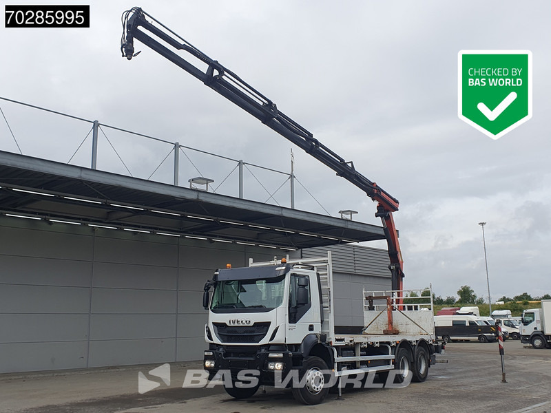 Iveco Trakker 410 6X4 Palfinger PK22002 Kran Crane Big-Axle Steelsuspension Euro 5 - Bortu kravas automašīna/ Platforma, Kravas auto ar manipulatoru: foto 1 Iveco Trakker 410 6X4 Palfinger PK22002 Kran Crane Big-Axle Steelsuspension Euro 5 - Bortu kravas automašīna/ Platforma, Kravas auto ar manipulatoru: foto 1