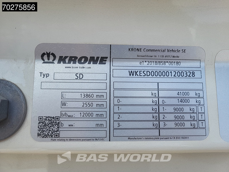 Jaunā Puspiekabe slēgtā virsbūve Krone SD NEW! Direkt-Verfugbar Liftachse: foto 18