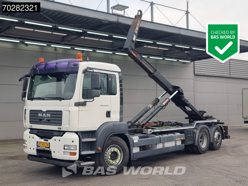 MAN TGA 26.360 6X2 NL-Truck 20tons Hyva Multilift Automatic Euro 5 - Pacēlājs ar āķi: foto 1 MAN TGA 26.360 6X2 NL-Truck 20tons Hyva Multilift Automatic Euro 5 - Pacēlājs ar āķi: foto 1