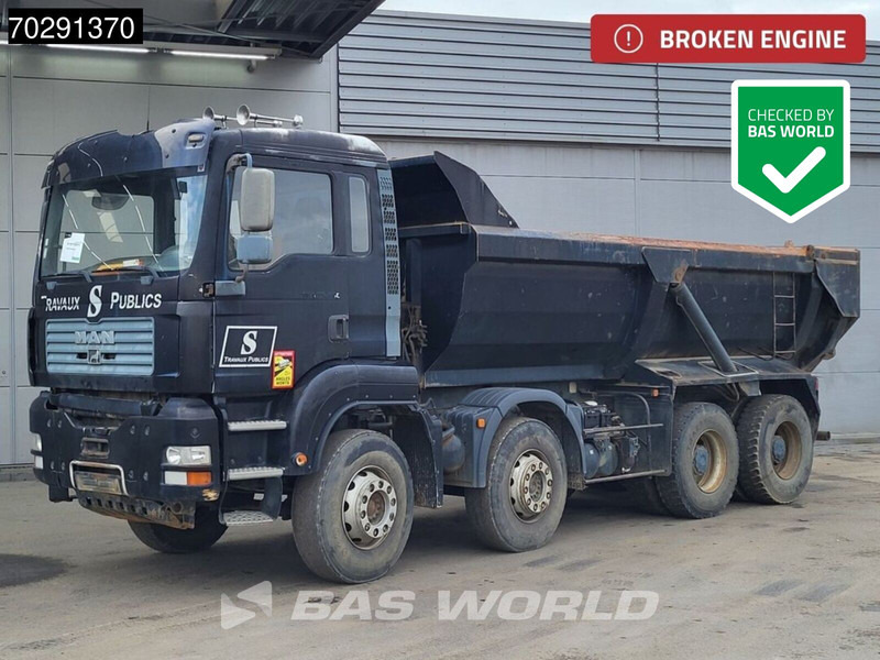 MAN TGA 35.480 8X4 BROKEN ENGINE! 16m3 tipper Steel suspension Manual Retarder Euro 2 - Kravas automašīna pašizgāzējs: foto 1 MAN TGA 35.480 8X4 BROKEN ENGINE! 16m3 tipper Steel suspension Manual Retarder Euro 2 - Kravas automašīna pašizgāzējs: foto 1