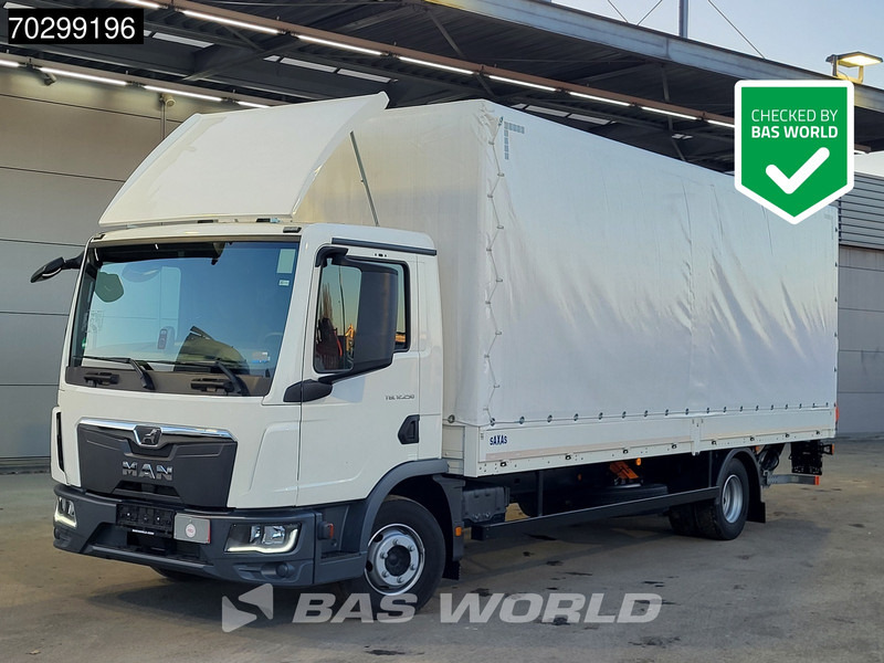 MAN TGL 12.250 4X2 LIKE NEW! 12tonner Curtainsider 1500kg Ladebordwand Euro 6 - Kravas automašīna ar tentu: foto 1 MAN TGL 12.250 4X2 LIKE NEW! 12tonner Curtainsider 1500kg Ladebordwand Euro 6 - Kravas automašīna ar tentu: foto 1