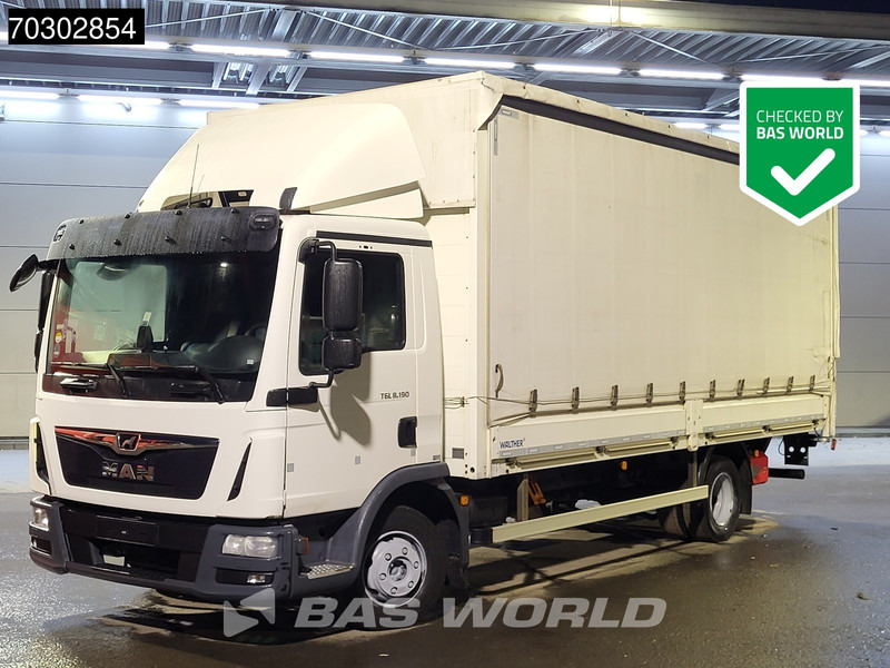 MAN TGL 8.190 TGL 4X2 8tonner Curtainsider Ladebordwand Manual Euro 6 - Kravas automašīna ar tentu: foto 1 MAN TGL 8.190 TGL 4X2 8tonner Curtainsider Ladebordwand Manual Euro 6 - Kravas automašīna ar tentu: foto 1