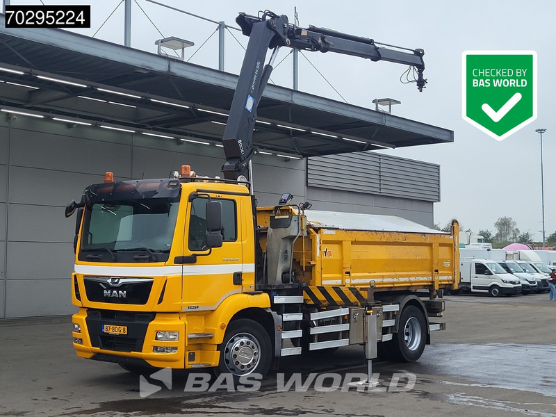 MAN TGM 18.250 TGM 4X2 NL-Truck 10m3 HSW Tipper 13Ton HMF 1300-K2 Crane Automatic Euro 6 - Kravas automašīna pašizgāzējs, Kravas auto ar manipulatoru: foto 1 MAN TGM 18.250 TGM 4X2 NL-Truck 10m3 HSW Tipper 13Ton HMF 1300-K2 Crane Automatic Euro 6 - Kravas automašīna pašizgāzējs, Kravas auto ar manipulatoru: foto 1