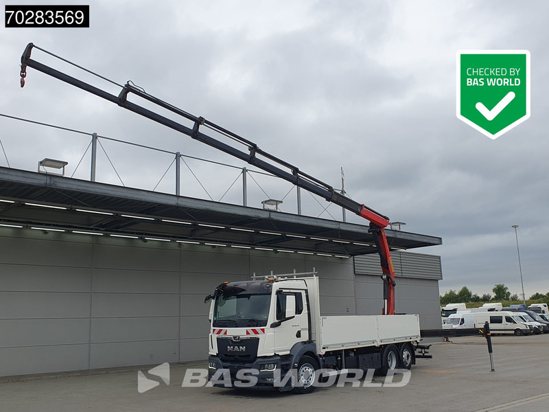 MAN TGS 26.470 6X2 Palfinger PK22002-EH Kran Crane Liftachse Navi Euro 6 - Bortu kravas automašīna/ Platforma, Kravas auto ar manipulatoru: foto 1 MAN TGS 26.470 6X2 Palfinger PK22002-EH Kran Crane Liftachse Navi Euro 6 - Bortu kravas automašīna/ Platforma, Kravas auto ar manipulatoru: foto 1