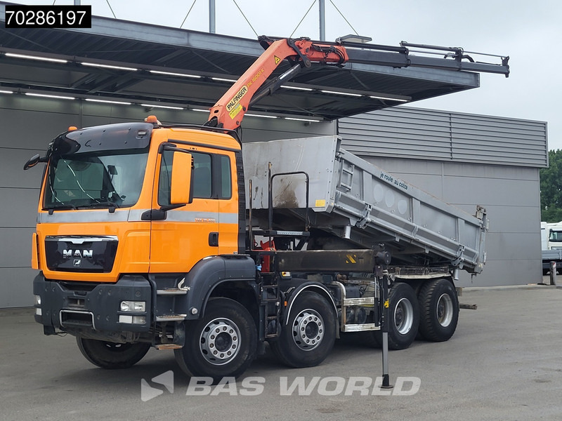 MAN TGS 35.400 8X4 Palfinger PK16001 K Kran Crane Retarder Big-Axle 2-Way tipper Euro 6 - Kravas automašīna pašizgāzējs, Kravas auto ar manipulatoru: foto 3 MAN TGS 35.400 8X4 Palfinger PK16001 K Kran Crane Retarder Big-Axle 2-Way tipper Euro 6 - Kravas automašīna pašizgāzējs, Kravas auto ar manipulatoru: foto 3