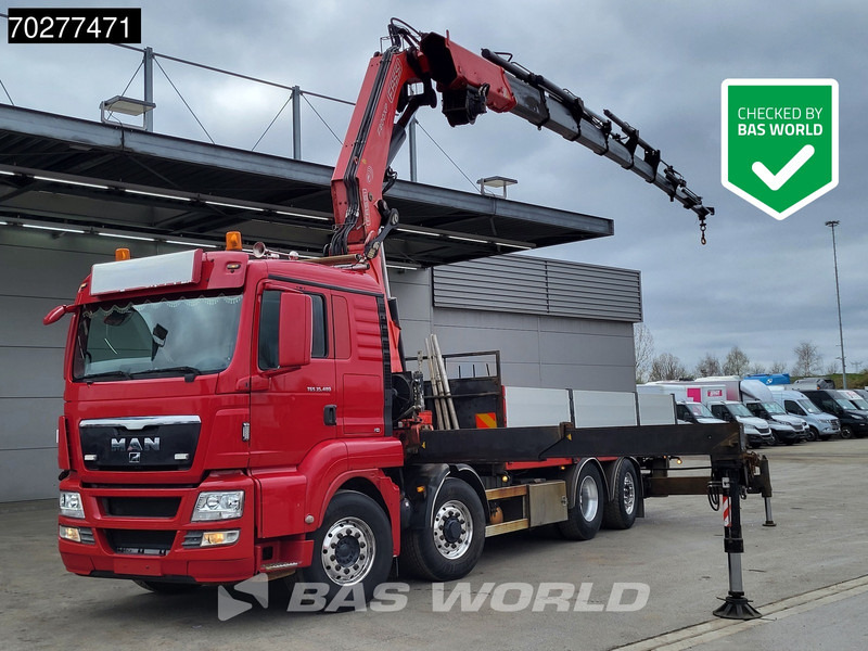 MAN TGS 35.480 8X4 Fassi F800BXP.28 Kran Crane Hydrodrive Lift-Lenkachse Euro 4 - Bortu kravas automašīna/ Platforma, Kravas auto ar manipulatoru: foto 1 MAN TGS 35.480 8X4 Fassi F800BXP.28 Kran Crane Hydrodrive Lift-Lenkachse Euro 4 - Bortu kravas automašīna/ Platforma, Kravas auto ar manipulatoru: foto 1