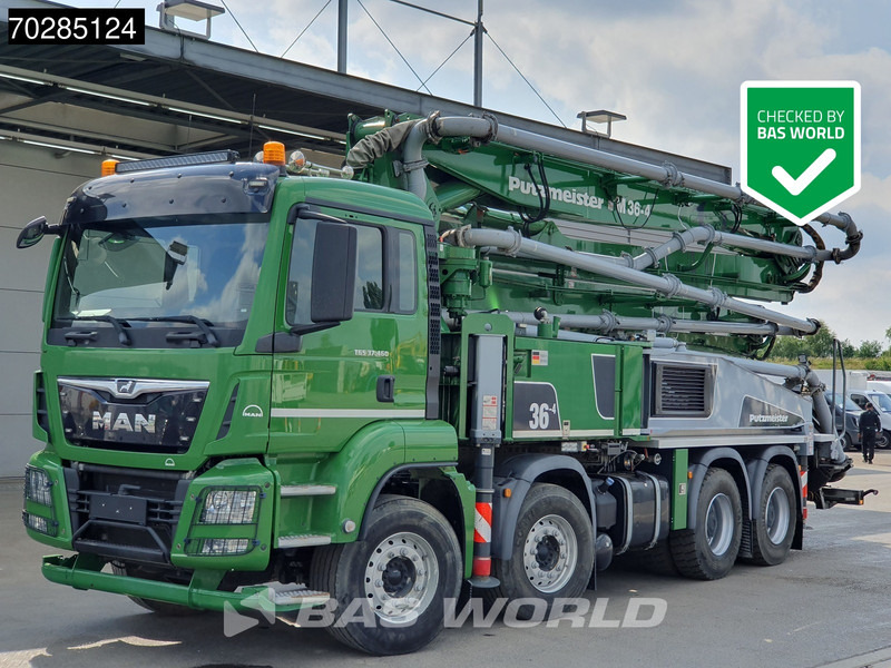 MAN TGS 37.460 8X4 Putzmeister M36-4 Pump Manual Big-Axle Steelsuspension Navi Euro 6 - Betona sūknis: foto 1 MAN TGS 37.460 8X4 Putzmeister M36-4 Pump Manual Big-Axle Steelsuspension Navi Euro 6 - Betona sūknis: foto 1