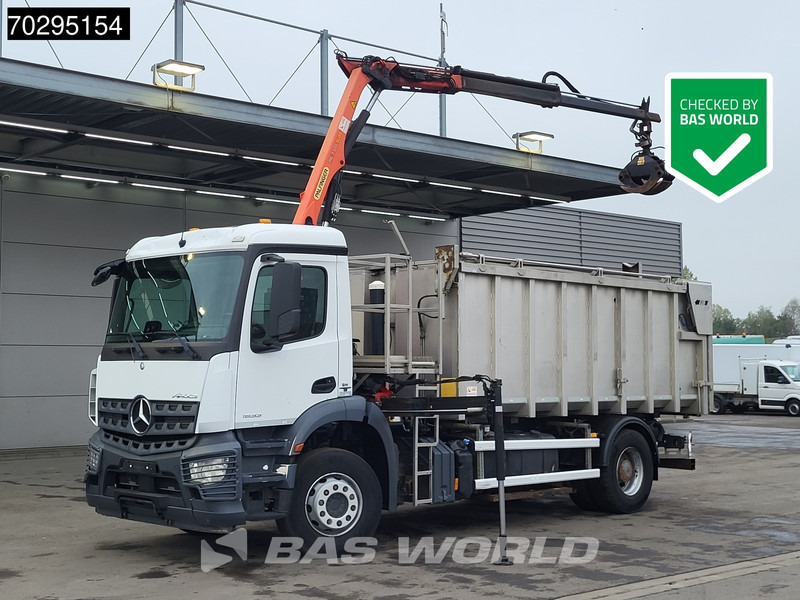 Mercedes-Benz Actros 1833 4X2 Palfinger PK7.501 SLD Kran Crane 17m3 tipper Big-Axle Euro 6 - Kravas automašīna pašizgāzējs, Kravas auto ar manipulatoru: foto 1 Mercedes-Benz Actros 1833 4X2 Palfinger PK7.501 SLD Kran Crane 17m3 tipper Big-Axle Euro 6 - Kravas automašīna pašizgāzējs, Kravas auto ar manipulatoru: foto 1