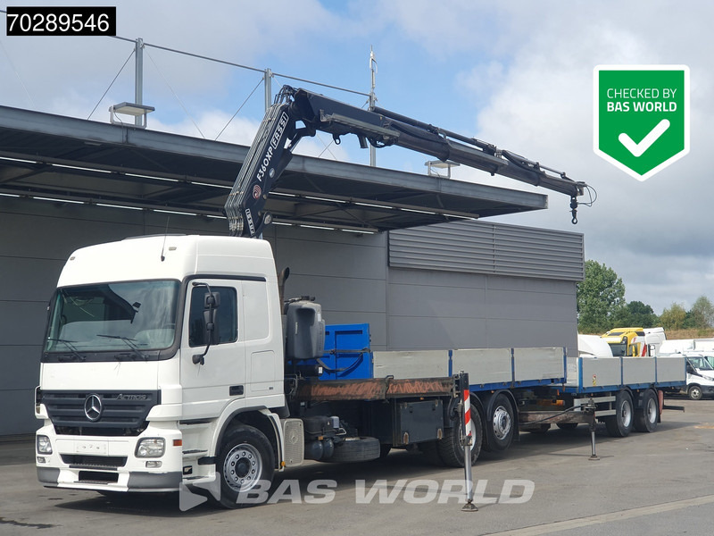 Mercedes-Benz Actros 2532 6X2 Truck + Trailer Fassi F330D3 Crane Kran 3-Pedals Euro 3 - Bortu kravas automašīna/ Platforma, Kravas auto ar manipulatoru: foto 1 Mercedes-Benz Actros 2532 6X2 Truck + Trailer Fassi F330D3 Crane Kran 3-Pedals Euro 3 - Bortu kravas automašīna/ Platforma, Kravas auto ar manipulatoru: foto 1