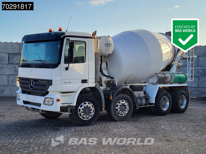 Mercedes-Benz Actros 3236 8X4 9m3 Stetter Mixer Retarder Steelsuspension Big-Axle Euro 3 - Betonvedējs: foto 1 Mercedes-Benz Actros 3236 8X4 9m3 Stetter Mixer Retarder Steelsuspension Big-Axle Euro 3 - Betonvedējs: foto 1