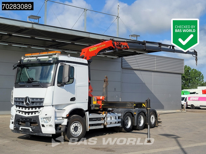 Mercedes-Benz Actros 3245 Actros 8X4 Palfinger PK22002 EH Crane 17tons hooklift Big-Axle Lift+Lenkachse Navi Euro 6 - Pacēlājs ar āķi, Kravas auto ar manipulatoru: foto 1 Mercedes-Benz Actros 3245 Actros 8X4 Palfinger PK22002 EH Crane 17tons hooklift Big-Axle Lift+Lenkachse Navi Euro 6 - Pacēlājs ar āķi, Kravas auto ar manipulatoru: foto 1