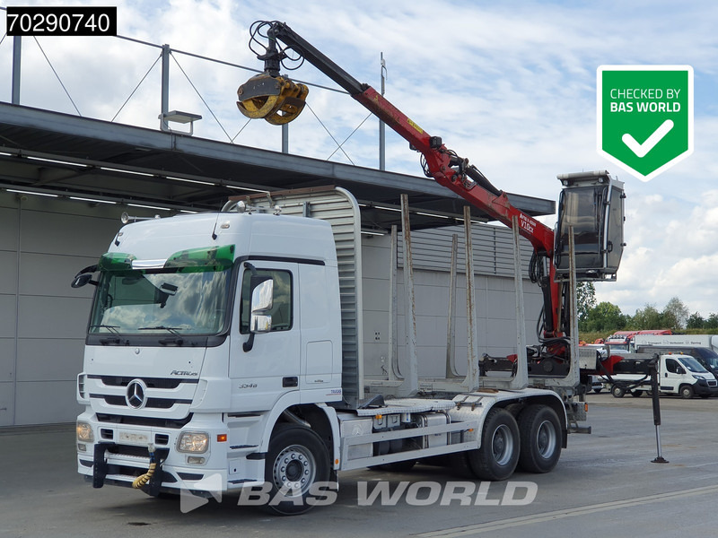 Mercedes-Benz Actros 3346 6X4 Original KM's! Wood Crane Big-Axle Steelsuspension Euro 5 - Kokvedējs, Kravas auto ar manipulatoru: foto 1 Mercedes-Benz Actros 3346 6X4 Original KM's! Wood Crane Big-Axle Steelsuspension Euro 5 - Kokvedējs, Kravas auto ar manipulatoru: foto 1