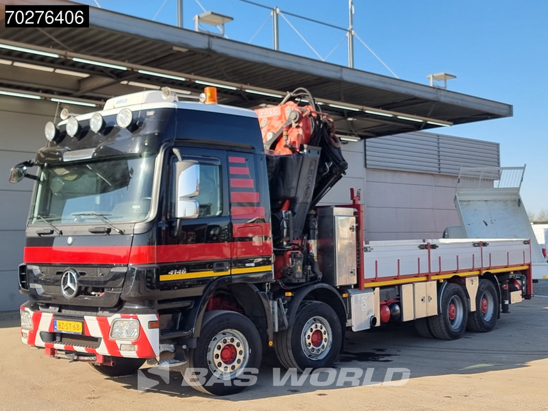 Bortu kravas automašīna/ Platforma, Kravas auto ar manipulatoru Mercedes-Benz Actros 4146 8X4 FASSI F600AXP.26 Crane Kran NL-Truck Euro 5: foto 8