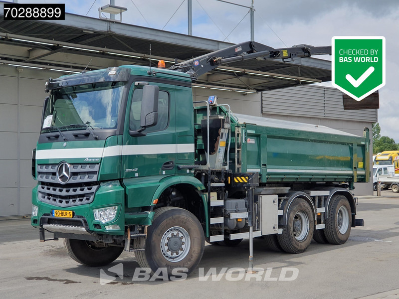 Mercedes-Benz Arocs 3342 Arocs 6X6 NL-Truck HMF 1643 Z-Crane Kran Steering Axle Big-Axle Euro 6 - Kravas automašīna pašizgāzējs, Kravas auto ar manipulatoru: foto 1 Mercedes-Benz Arocs 3342 Arocs 6X6 NL-Truck HMF 1643 Z-Crane Kran Steering Axle Big-Axle Euro 6 - Kravas automašīna pašizgāzējs, Kravas auto ar manipulatoru: foto 1