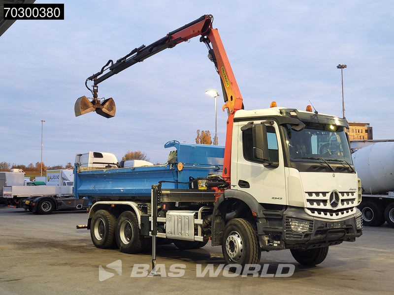 Mercedes-Benz Arocs 3343 6X4 Palfinger PK12.501 SLD Kran Crane 7m3 tipper Big-Axle Automatic Euro 6 - Kravas automašīna pašizgāzējs, Kravas auto ar manipulatoru: foto 3 Mercedes-Benz Arocs 3343 6X4 Palfinger PK12.501 SLD Kran Crane 7m3 tipper Big-Axle Automatic Euro 6 - Kravas automašīna pašizgāzējs, Kravas auto ar manipulatoru: foto 3