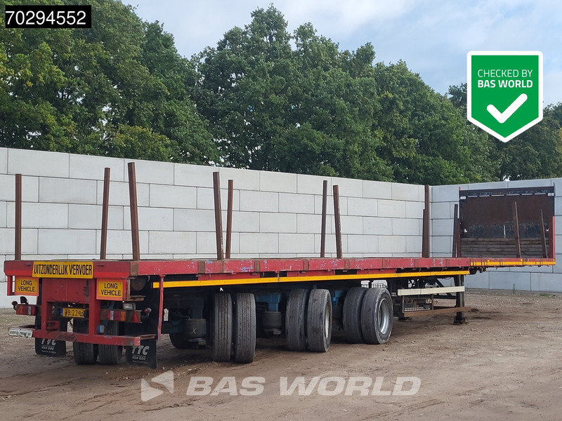 Nooteboom OVB 48 VV 3 axles Uitschuifbaar 1155-1905cm 3xgestuurd - Puspiekabe zema profila platforma: foto 1 Nooteboom OVB 48 VV 3 axles Uitschuifbaar 1155-1905cm 3xgestuurd - Puspiekabe zema profila platforma: foto 1