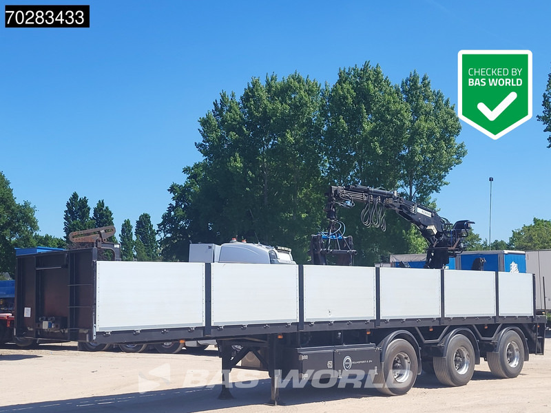 Pacton TPD347 TUV 02/26 2x Steering Axle Crane 16R - Bortu puspiekabe/ Platforma: foto 1 Pacton TPD347 TUV 02/26 2x Steering Axle Crane 16R - Bortu puspiekabe/ Platforma: foto 1