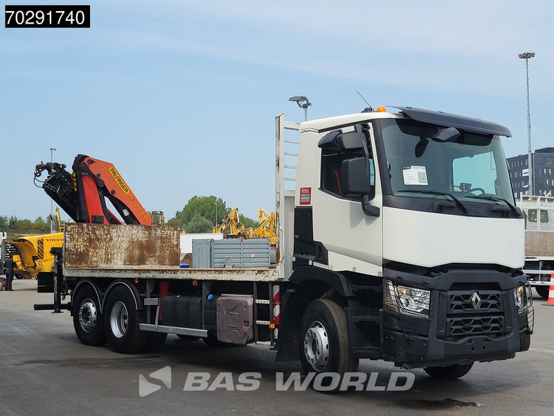 Bortu kravas automašīna/ Platforma, Kravas auto ar manipulatoru Renault C 380 6X2 Palfinger PK 22002 EH Crane Optibrake Euro 6: foto 18