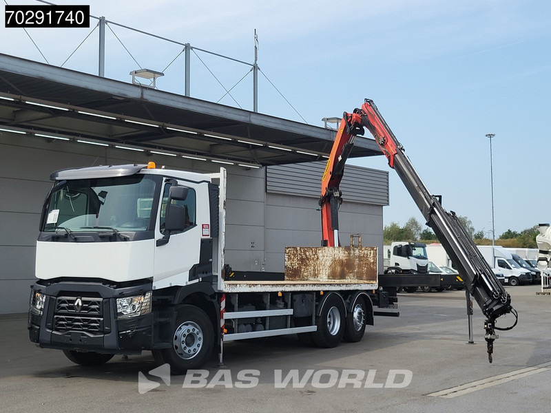 Bortu kravas automašīna/ Platforma, Kravas auto ar manipulatoru Renault C 380 6X2 Palfinger PK 22002 EH Crane Optibrake Euro 6: foto 5