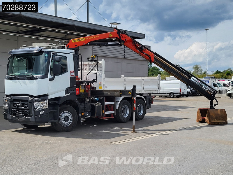 Renault C 380 6X4 Palfinger PK18002-EH-B Crane Kran 8m3 Tipper Big-Axle Euro 6 - Kravas automašīna pašizgāzējs, Kravas auto ar manipulatoru: foto 3 Renault C 380 6X4 Palfinger PK18002-EH-B Crane Kran 8m3 Tipper Big-Axle Euro 6 - Kravas automašīna pašizgāzējs, Kravas auto ar manipulatoru: foto 3