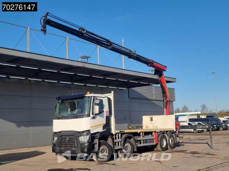 Renault C 380 8X2 Palfinger PK24001K Remote Lenkachse Euro 6 - Bortu kravas automašīna/ Platforma, Kravas auto ar manipulatoru: foto 1 Renault C 380 8X2 Palfinger PK24001K Remote Lenkachse Euro 6 - Bortu kravas automašīna/ Platforma, Kravas auto ar manipulatoru: foto 1