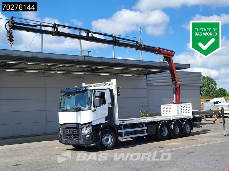 Renault C 380 8X4 Palfinger PK 23001 EH Remote Lift+Lenkachse Euro 6 - Bortu kravas automašīna/ Platforma, Kravas auto ar manipulatoru: foto 1 Renault C 380 8X4 Palfinger PK 23001 EH Remote Lift+Lenkachse Euro 6 - Bortu kravas automašīna/ Platforma, Kravas auto ar manipulatoru: foto 1