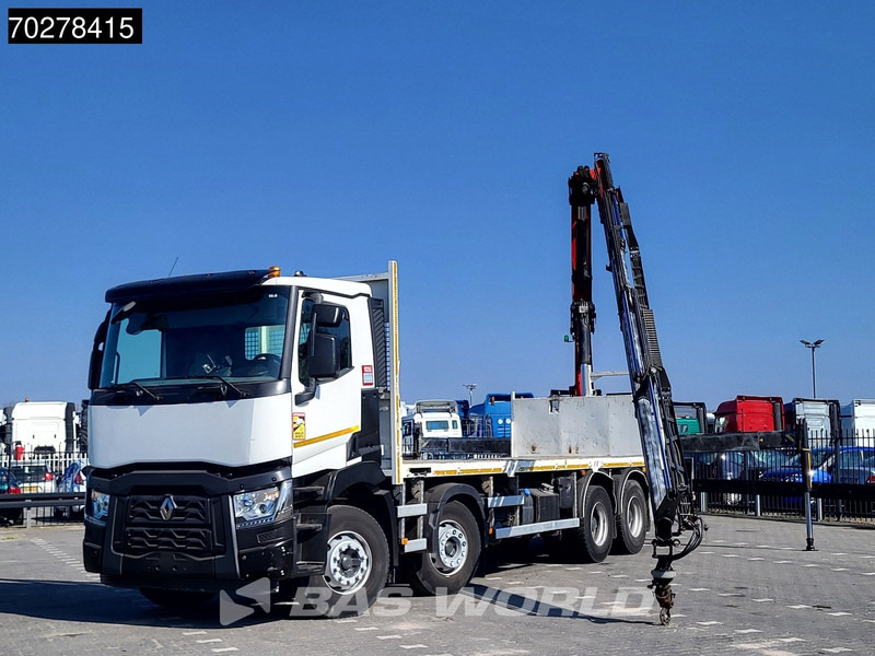 Renault C 430 8X4 Palfinger 22002 EH kran Crane Big-Axle steel suspension Euro 6 - Bortu kravas automašīna/ Platforma, Kravas auto ar manipulatoru: foto 5 Renault C 430 8X4 Palfinger 22002 EH kran Crane Big-Axle steel suspension Euro 6 - Bortu kravas automašīna/ Platforma, Kravas auto ar manipulatoru: foto 5