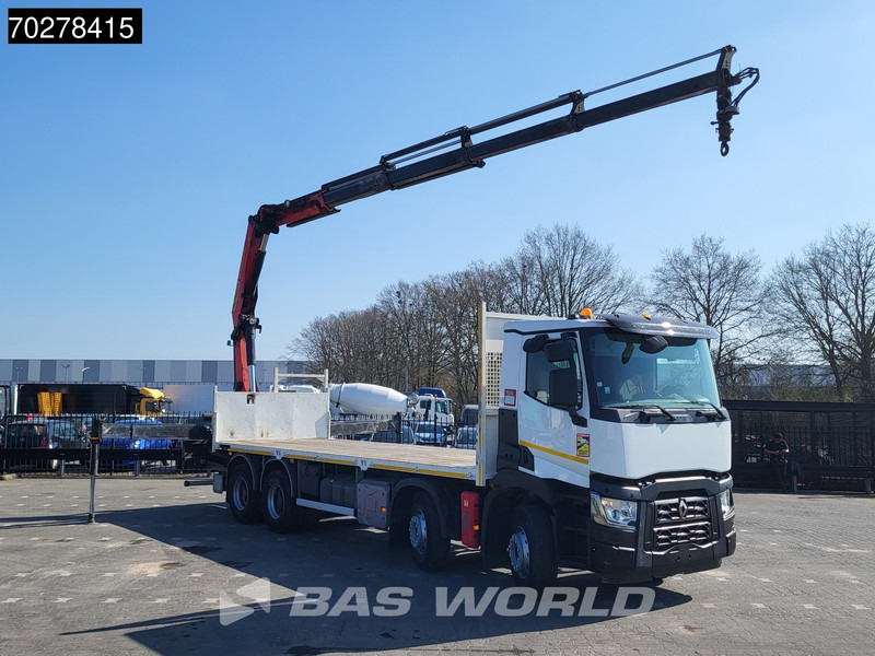 Renault C 430 8X4 Palfinger 22002 EH kran Crane Big-Axle steel suspension Euro 6 - Bortu kravas automašīna/ Platforma, Kravas auto ar manipulatoru: foto 3 Renault C 430 8X4 Palfinger 22002 EH kran Crane Big-Axle steel suspension Euro 6 - Bortu kravas automašīna/ Platforma, Kravas auto ar manipulatoru: foto 3