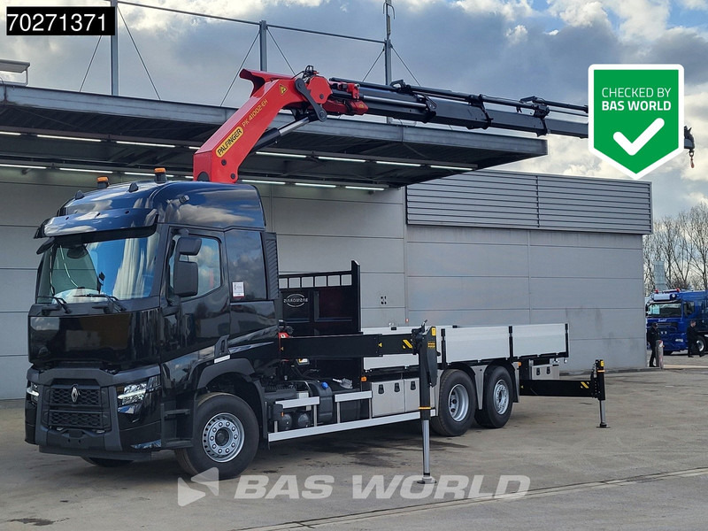 Renault C 480 6X2 NEW! Palfinger PK41002 EH Crane Kran ACC Euro 6 - Bortu kravas automašīna/ Platforma, Kravas auto ar manipulatoru: foto 1 Renault C 480 6X2 NEW! Palfinger PK41002 EH Crane Kran ACC Euro 6 - Bortu kravas automašīna/ Platforma, Kravas auto ar manipulatoru: foto 1
