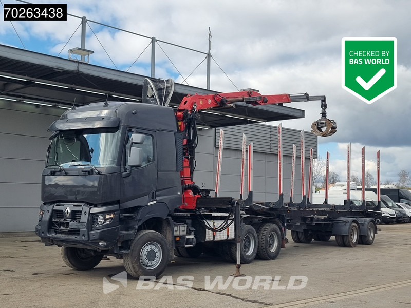 Renault K 520 6X6 Holz Kran Palfinger Q180Z96 6x6 Big-Axle Steelsuspension - Kokvedējs, Kravas auto ar manipulatoru: foto 1 Renault K 520 6X6 Holz Kran Palfinger Q180Z96 6x6 Big-Axle Steelsuspension - Kokvedējs, Kravas auto ar manipulatoru: foto 1