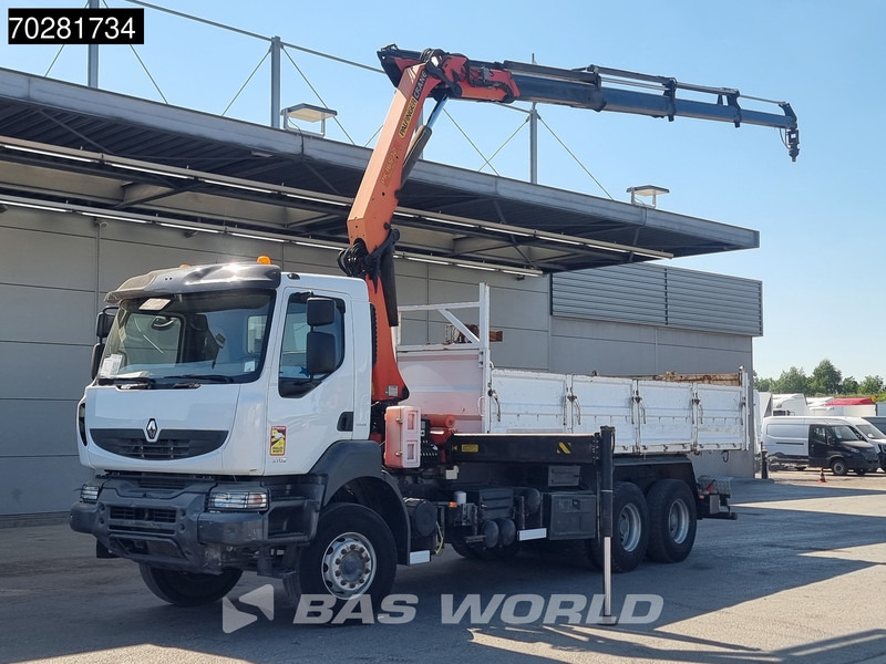 Kravas automašīna pašizgāzējs, Kravas auto ar manipulatoru Renault Kerax 370 6X4 Palfinger PK16502 Kran Crane Big-Axle Steel suspension Euro 4: foto 1