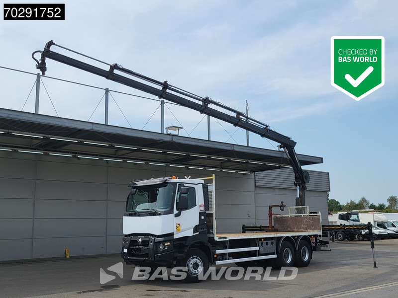Renault Premium 380 6X4 HIAB X-HIDUO 188 E-5 Crane Steelsuspension Big-Axle Automatic Euro 6 - Bortu kravas automašīna/ Platforma, Kravas auto ar manipulatoru: foto 1 Renault Premium 380 6X4 HIAB X-HIDUO 188 E-5 Crane Steelsuspension Big-Axle Automatic Euro 6 - Bortu kravas automašīna/ Platforma, Kravas auto ar manipulatoru: foto 1
