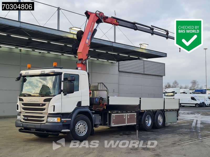 Scania P360 P 6X2 HMF 1820-K4 Kran Crane Lift+Steering Axle Air Suspension Euro 6 - Bortu kravas automašīna/ Platforma, Kravas auto ar manipulatoru: foto 1 Scania P360 P 6X2 HMF 1820-K4 Kran Crane Lift+Steering Axle Air Suspension Euro 6 - Bortu kravas automašīna/ Platforma, Kravas auto ar manipulatoru: foto 1