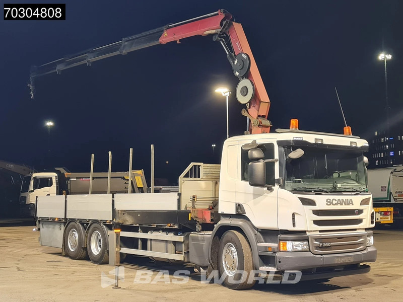 Scania P360 P 6X2 HMF 1820-K4 Kran Crane Lift+Steering Axle Air Suspension Euro 6 - Bortu kravas automašīna/ Platforma, Kravas auto ar manipulatoru: foto 3 Scania P360 P 6X2 HMF 1820-K4 Kran Crane Lift+Steering Axle Air Suspension Euro 6 - Bortu kravas automašīna/ Platforma, Kravas auto ar manipulatoru: foto 3