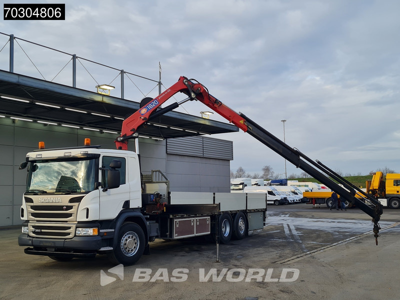 Scania P360 P 6X2 HMF 1820-K4 Kran Crane Lift+Steering Axle Air Suspension Euro 6 - Bortu kravas automašīna/ Platforma, Kravas auto ar manipulatoru: foto 5 Scania P360 P 6X2 HMF 1820-K4 Kran Crane Lift+Steering Axle Air Suspension Euro 6 - Bortu kravas automašīna/ Platforma, Kravas auto ar manipulatoru: foto 5