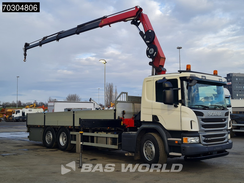 Scania P360 P 6X2 HMF 1820-K4 Kran Crane Lift+Steering Axle Air Suspension Euro 6 - Bortu kravas automašīna/ Platforma, Kravas auto ar manipulatoru: foto 3 Scania P360 P 6X2 HMF 1820-K4 Kran Crane Lift+Steering Axle Air Suspension Euro 6 - Bortu kravas automašīna/ Platforma, Kravas auto ar manipulatoru: foto 3