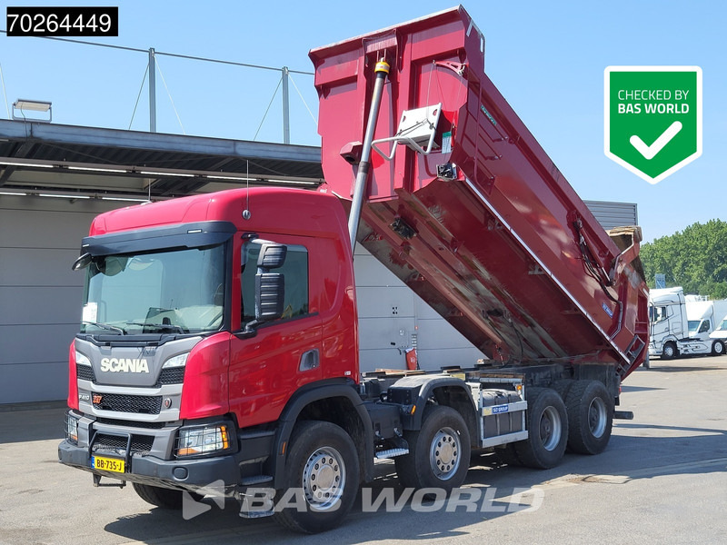 Scania P410 8X4 NL-Truck 19m3 tipper box heating Big-Axle Steelsuspension Automatic - Kravas automašīna pašizgāzējs: foto 1 Scania P410 8X4 NL-Truck 19m3 tipper box heating Big-Axle Steelsuspension Automatic - Kravas automašīna pašizgāzējs: foto 1