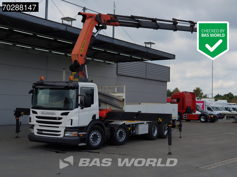 Scania P420 8X4 Palfinger PK 53002-SH Crane Lift+steering Manual Big-Axle Euro 5 - Bortu kravas automašīna/ Platforma, Kravas auto ar manipulatoru: foto 1 Scania P420 8X4 Palfinger PK 53002-SH Crane Lift+steering Manual Big-Axle Euro 5 - Bortu kravas automašīna/ Platforma, Kravas auto ar manipulatoru: foto 1