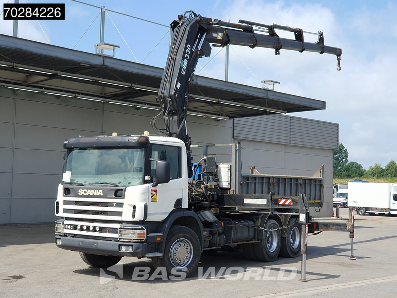 Scania P94 6X4 Hiab 330-4 Kran Crane 9m3 tipper Manual Steelsuspension Euro 3 - Kravas automašīna pašizgāzējs, Kravas auto ar manipulatoru: foto 1 Scania P94 6X4 Hiab 330-4 Kran Crane 9m3 tipper Manual Steelsuspension Euro 3 - Kravas automašīna pašizgāzējs, Kravas auto ar manipulatoru: foto 1