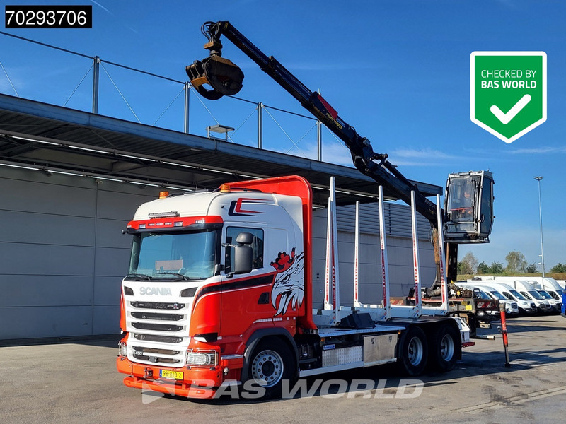 Scania R450 R 6X4 NL-Truck Kesla 2110T Crane Kran Holztransport Manual ACC Xenon Euro 6 - Kokvedējs, Kravas auto ar manipulatoru: foto 1 Scania R450 R 6X4 NL-Truck Kesla 2110T Crane Kran Holztransport Manual ACC Xenon Euro 6 - Kokvedējs, Kravas auto ar manipulatoru: foto 1