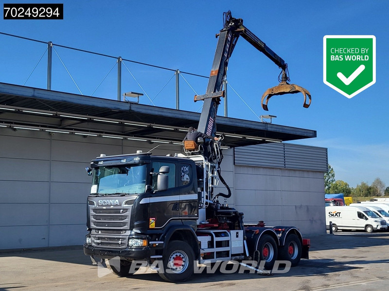 Scania R580 6X4 Holz Kran Diebolt D28 Full-Steel - Kokvedējs, Kravas auto ar manipulatoru: foto 1 Scania R580 6X4 Holz Kran Diebolt D28 Full-Steel - Kokvedējs, Kravas auto ar manipulatoru: foto 1