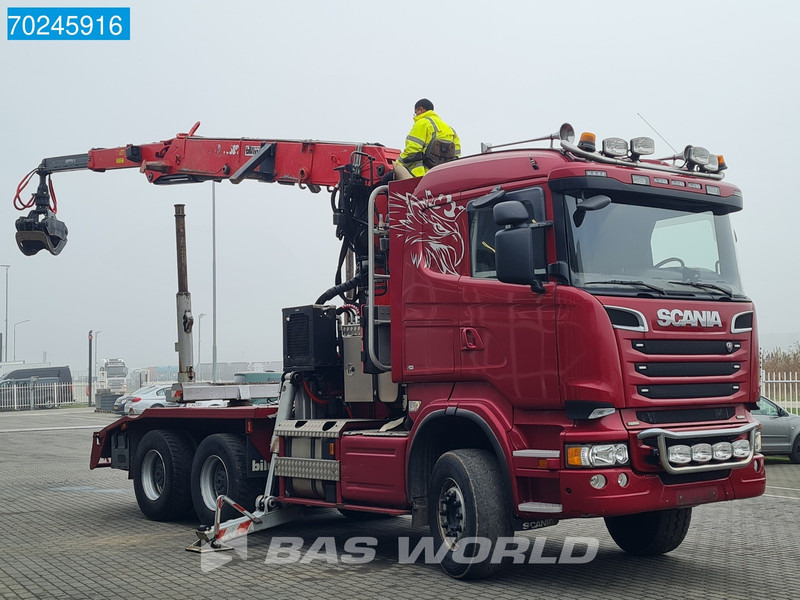 Scania R580 6X4 Jonsered J28505 83 Crane Kran Steel-suspension Retarder - Kokvedējs, Kravas auto ar manipulatoru: foto 3 Scania R580 6X4 Jonsered J28505 83 Crane Kran Steel-suspension Retarder - Kokvedējs, Kravas auto ar manipulatoru: foto 3