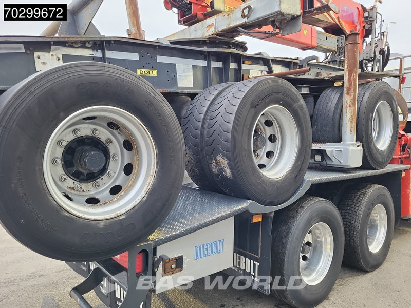 Kokvedējs, Kravas auto ar manipulatoru Scania R580 R 6X4 NL-Truck Diebolt D28.81 Kran Crane Holztransport + Dolly Retarder Euro 6: foto 19