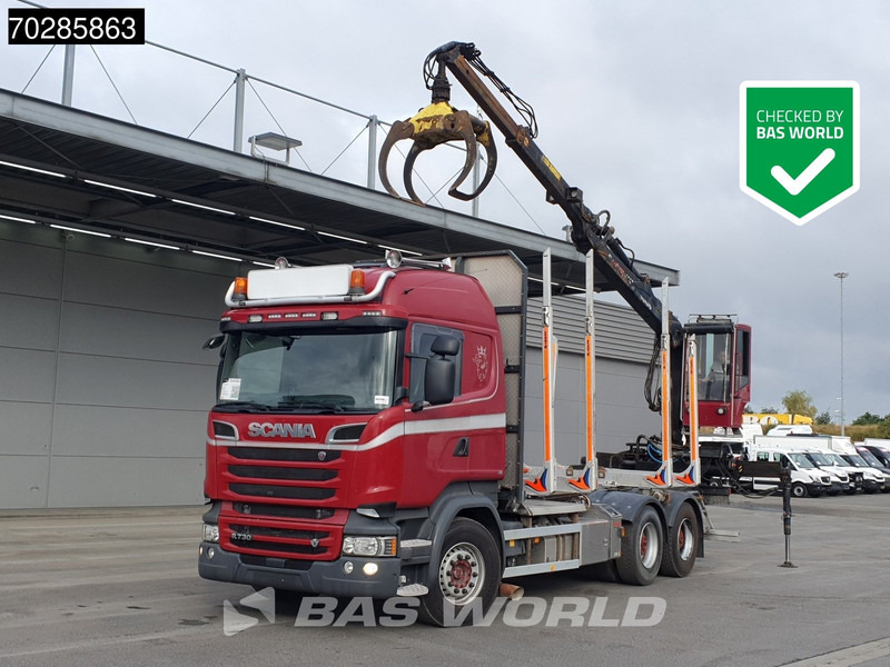 Scania R730 R 6X4 HIAB F108S 79 Crane Retarder Xenon BigAxle Loglift Automatic ACC Euro 6 - Kokvedējs, Kravas auto ar manipulatoru: foto 1 Scania R730 R 6X4 HIAB F108S 79 Crane Retarder Xenon BigAxle Loglift Automatic ACC Euro 6 - Kokvedējs, Kravas auto ar manipulatoru: foto 1