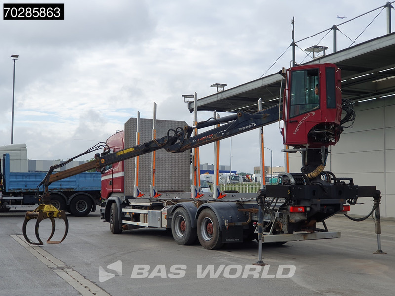 Kokvedējs, Kravas auto ar manipulatoru Scania R730 R 6X4 HIAB F108S 79 Crane Retarder Xenon BigAxle Loglift Automatic ACC Euro 6: foto 6