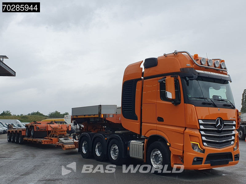 Mercedes-Benz Actros 8X4 180T GigaSpace Retarder Hydrauliek BigAxle Alcoa´s // Lowbed Trailer / 6 Axles / Hydraulic Pendle Axles / Extendable - Vilcējs: foto 2 Mercedes-Benz Actros 8X4 180T GigaSpace Retarder Hydrauliek BigAxle Alcoa´s // Lowbed Trailer / 6 Axles / Hydraulic Pendle Axles / Extendable - Vilcējs: foto 2